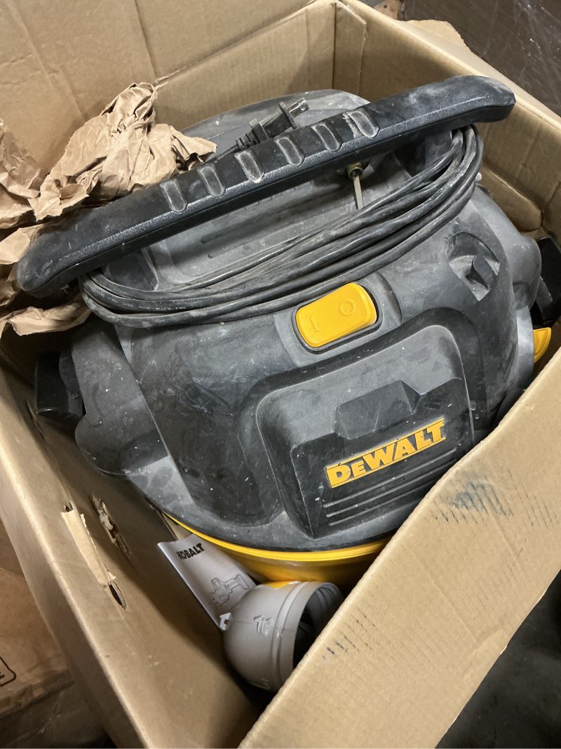 Condition photo showing As Is for dewalt stealthsonic quiet 12-gallon 5.5-hp corded wet/dry shop vacuum with accessories included