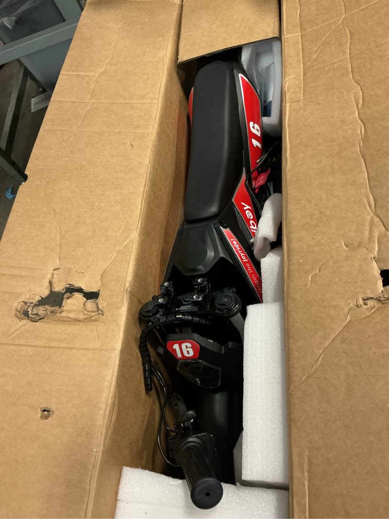 Condition photo showing Good Condition for hiboy dk1 36v electric dirt bike,300w electric motorcycle - up to 15.5mph & 13.7 miles long-range,3-speed modes motorcycle for kids ages 3-10 red
