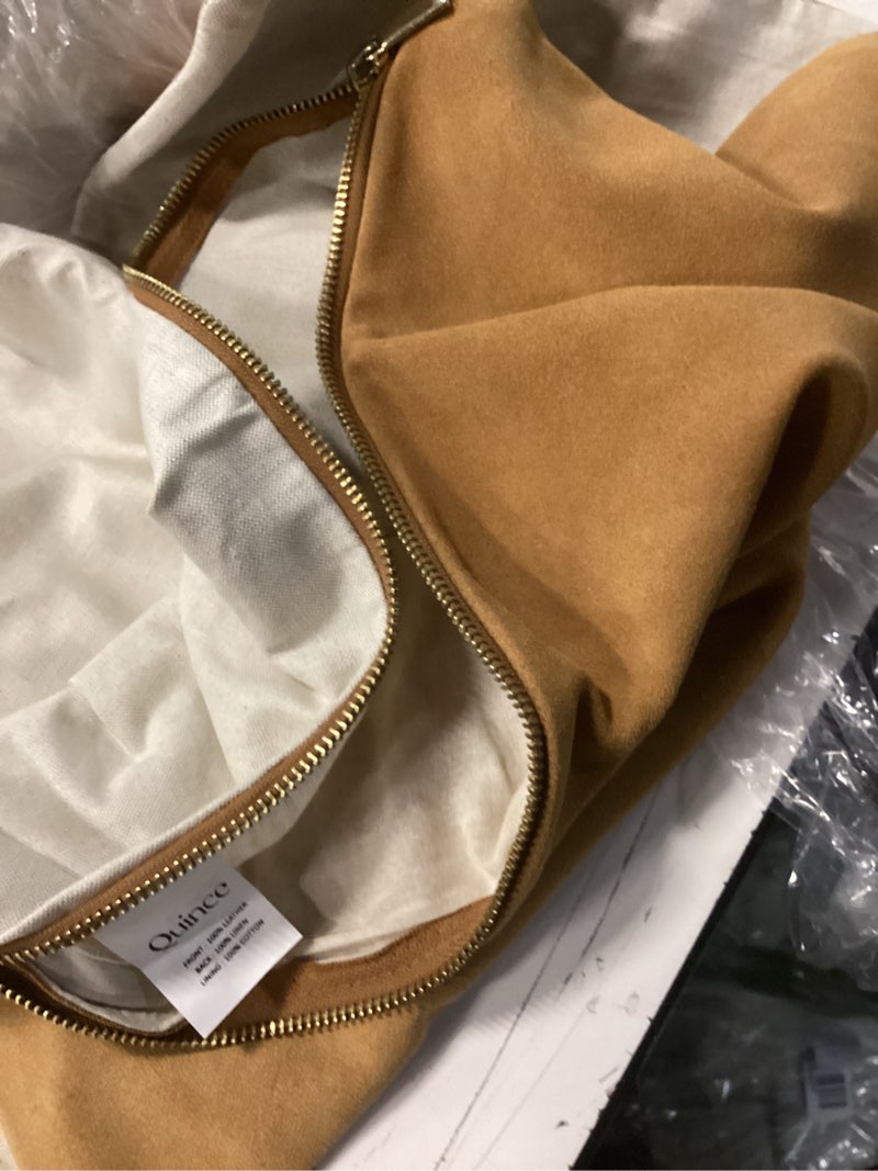 Condition photo showing Good Condition for luxe leather sham cover in cognac