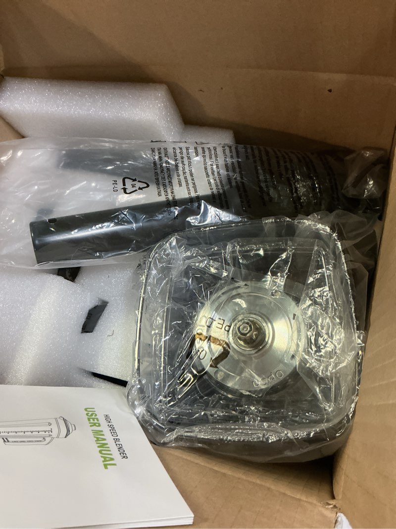 Condition photo showing New/Like New for Blender, Blender for Smoothies with 68Oz. Pitcher and 20Oz. Grinder, 28000 RPM Countertop Blenders for Kitchen, Ice Crushing, Frozen Fruits, Timing Setting, Speed Adjustable, Black Charcoal