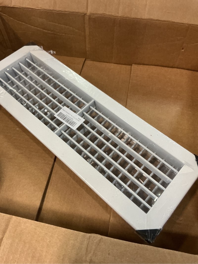 Condition photo showing Good Condition for 17" x 5" Aluminum Supply/Exhaust Grille for a Flat Duct - Grill Cover with Adjustable Louver Blades - Air HVAC Return Register for Home, Bathroom, Ceiling Aluminum / For Flat Duct 17 x 5 Inch