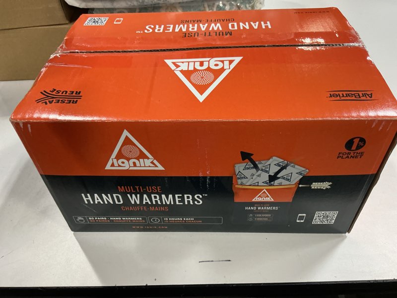 Condition photo showing New/Like New for Ignik Resealable Multiple-Use Hand Warmers for 10 Hours of Heat Across 72 Hours 80 Pairs