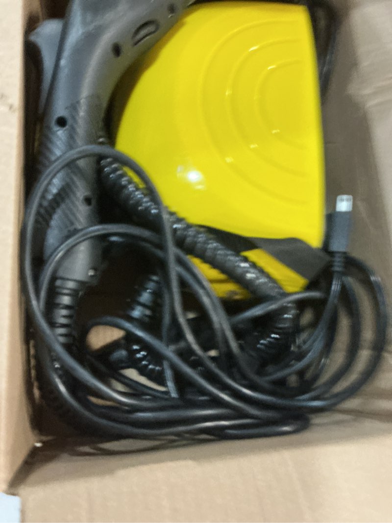 Condition photo showing As Is for steam cleaner, multipurpose powerful steamer with 21 accessories, 248°f high-temperature steam for floors, grout, tiles, carpet, cars - portable 1.08l tank, child lock, chemical-free cleaning (yellow) lemon yellow