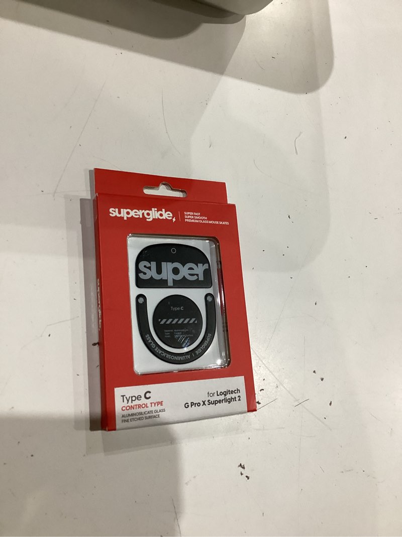Condition photo showing Good Condition for superglide glass mouse skates for logitech g pro x superlight 2 - polished smooth glide, durable gaming mouse feet (type-c, black) superglide 2 black