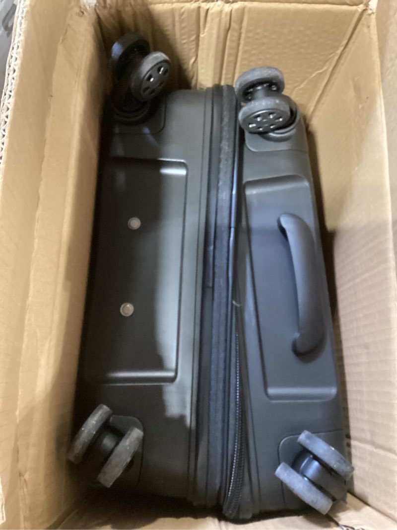 Condition photo showing As Is for Traveler's Choice Pagosa Indestructible Hardshell Expandable Spinner Luggage, Black, 26-Inch Medium 26-Inch Medium Black