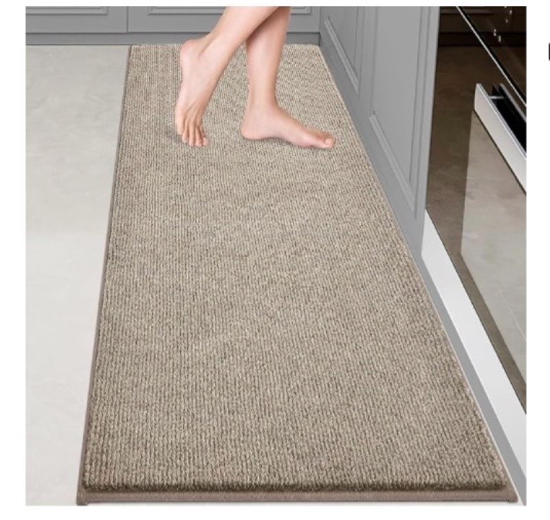 domustex washable area rug 34" x 60", non slip kitchen rug for floor, absorbent entrance runner rug 