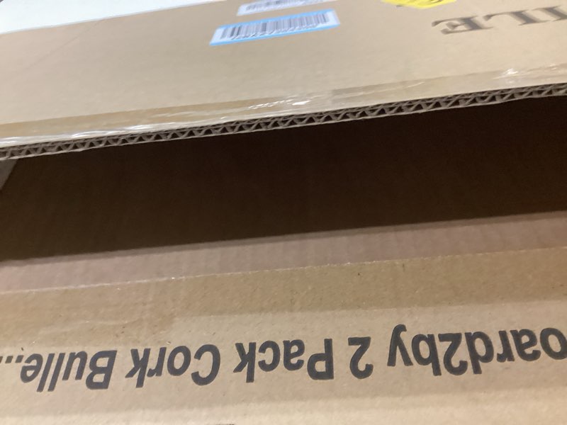 Condition photo showing Good Condition for Board2by 2-Pack Farmhouse Linen Cork Bulletin Board, White Frame 30" x 20" Corkboard, Office Board for Wall Decor, Wall Mounted Pin Board Picture Board with 40 Pushpins for School, Home & Office White 20" x 30", 2 Pack