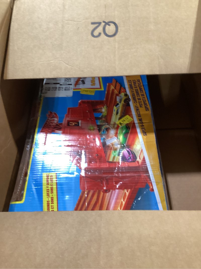 Condition photo showing Good Condition for Hot Wheels - Super 6-Lane Raceway Track Set - Orange