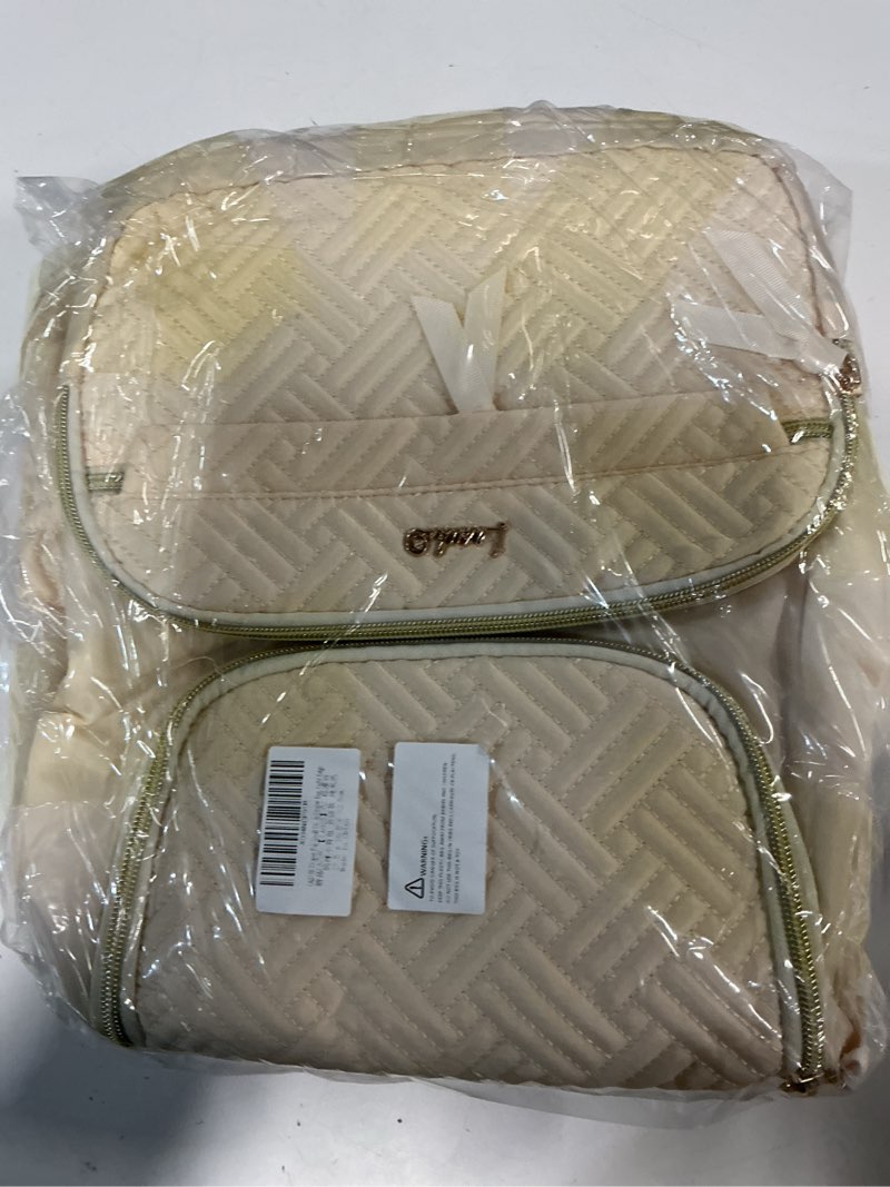 Condition photo showing New/Like New for Large Capacity Diaper Bag Backpack, Travel Diaper Backpack with Stroller Strap, Washable Changing Pad - white