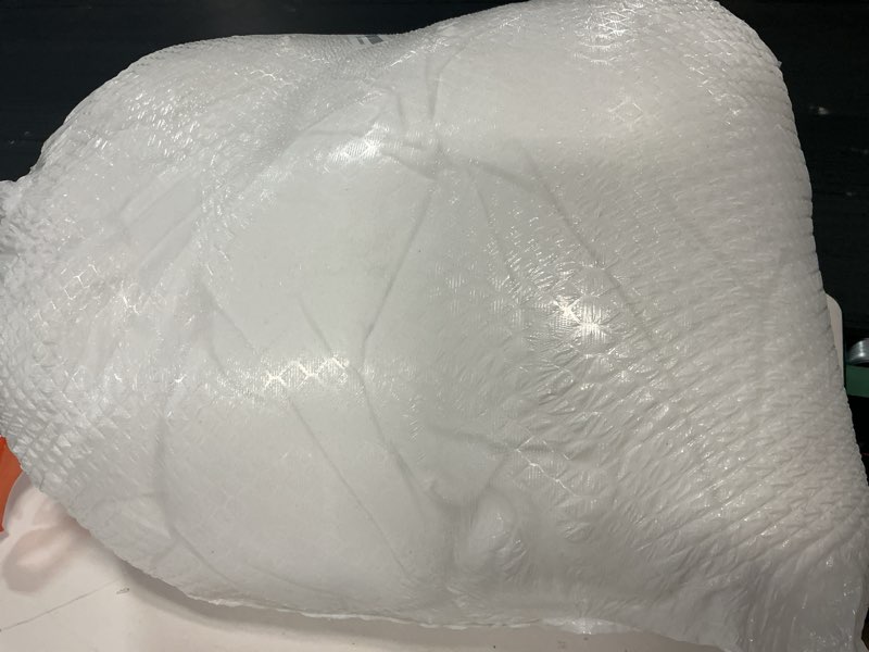 Condition photo showing As Is for Bedsure Queen Comforter Set White, Soft Prewashed Queen Size Bedding, Quilted Comforter with Cloud Design, Down Alternative Comforter for All Seasons, 3 Pieces Bed Set with 2 Pillow Shams Queen(90"x90") 30 - White - Clouds