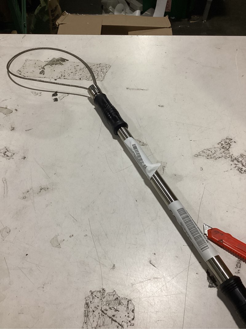 Condition photo showing As Is for heavy duty dog catcher pole 25inch stainless steel animal control catch pole extendable noose wildlife holding tool for small/medium dogs, feral cats, raccoons, hogs, pig, foxes & coyotes