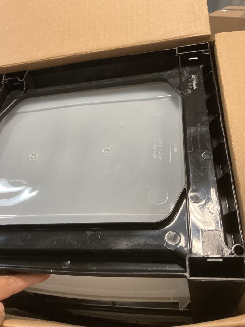 Condition photo showing Good Condition for IRIS USA Plastic Drawer Storage Organizer Rolling Cart, 3-Drawers, for Classroom Art Craft Supplies Dresser Closet Bathroom Laundry Room, Black/Pearl