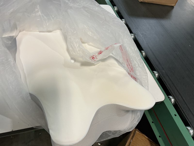 Condition photo showing Good Condition for cervical neck pillow for pain relief, ergonomic side sleeper pillow cooling memory foam pillows for sleeping, contour pillow orthopedic bed pillow for back stomach sleepers white