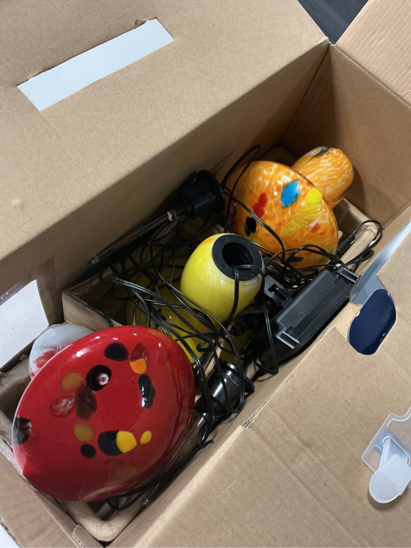 Condition photo showing As Is for harbor breeze solar mushroom 2 -lumens multi color solar led outdoor path light ( 3000-k )