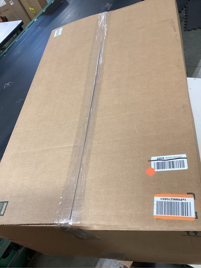 Condition photo showing As Is for regalo safety 29-56" extra wide baby gate for doorways & bottom of stairs, pressure mounted baby gate with door for babies, toddlers & pets, tested & safe for 30 years, american designed and owned white 29-56"w x 30"h