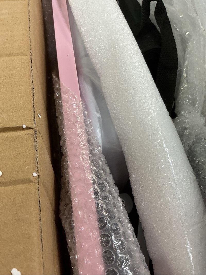 Condition photo showing Good Condition for Joligrace Professional Foldable & Portable Manicure Table Nail Technician Desk Workstation 4 Lockable Wheels with Drawer Client Wrist Pad Free Carrying Bag Travel Nail Tech Spa Beauty Table Pink