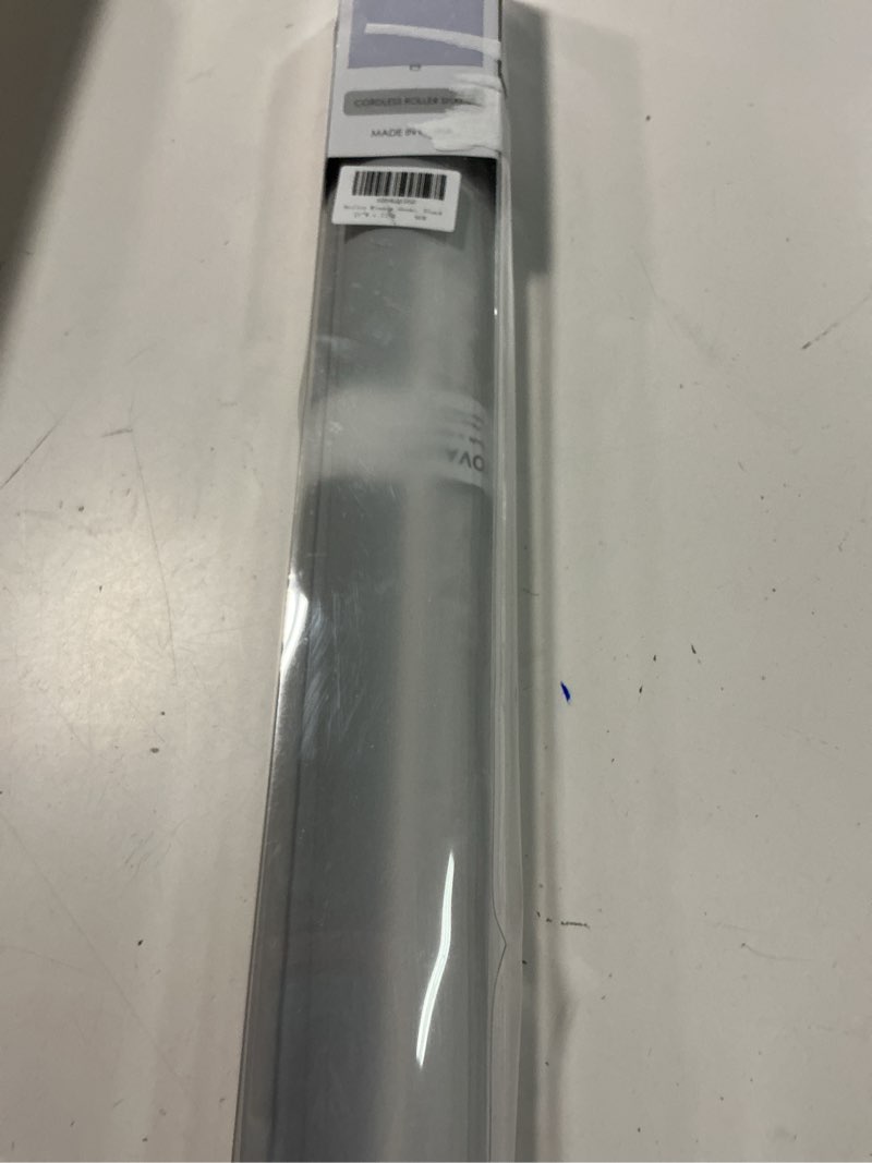 Condition photo showing Good Condition for cordless 100% blackout roller shades for windows,uv protection pull down shades,room darkening door blinds thermal insulated fabric for home office and bedroom(21" w x 72" h,black) black 21"w x 72"h