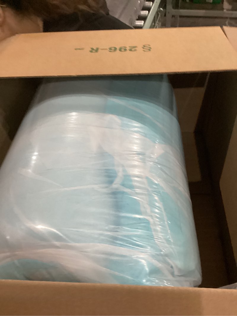 Condition photo showing New/Like New for dumos dual layer 4 inch king mattress topper, memory foam mattress topper - 2 inch gel memory foam and 2 inch pillow top mattress pad cover for back pain, thick soft topper with 8-16 inch deep pocket blue white king