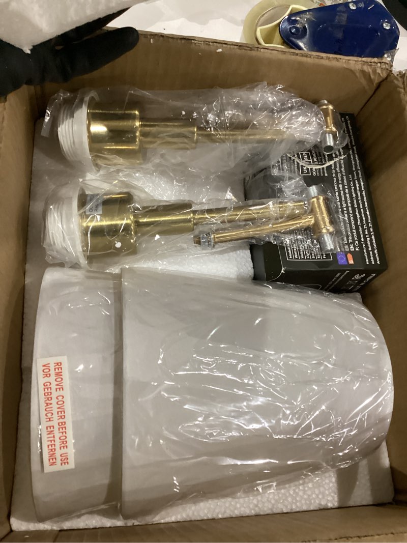 Condition photo showing Good Condition for DORESshop Battery Operated Wall Sconce Set of 2, Wireless Wall Light Easy to Install, 15 Color Rechargeable Wall Sconces, Sconce Wall Decor Set of 2 for Bedroom, Living Room, Gold, 24.6in Gold 24.6 inch