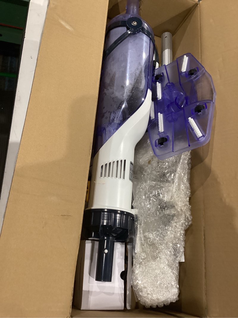 Condition photo showing Good Condition for handheld pool vacuum, jesimaik rechargeable pool vacuum cleaner with 18.5 gpm, 60 min runtime, telescopic pole, ideal cordless pool vacuum for above ground pool, inground pool, spas, hot tubs blue