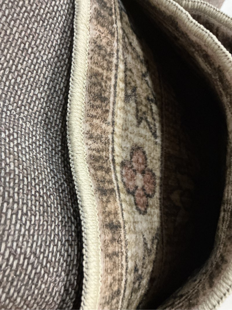 Condition photo showing Good Condition for Washable 9x12 Area Rugs for Living Room, Boho Non-Slip Vintage Distress Lager Rugs for Bedroom Dining Room Nursery Office, 0.3" Neutral Oriental Throw Thin Carpet, Tan/Flaxen/Multi Tan/Flaxen/Multi 9x12