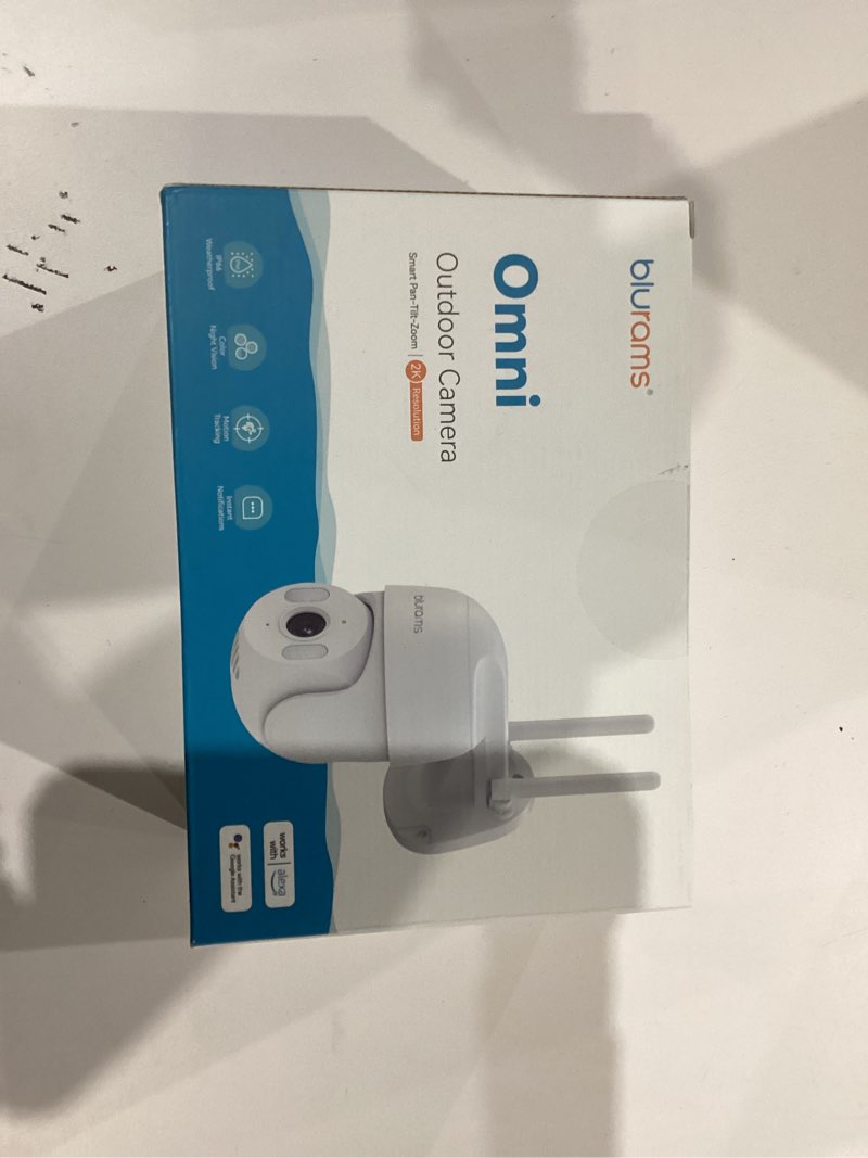 Condition photo showing New/Like New for blurams 2K Outdoor Camera Wired, 5GHz/2.4GHz Wi-Fi Cameras for Home Security Outside with 360° PTZ, Color Night Vision, Motion Detection Tracking, Two-Way Audio, IP66 Weatherproof, Works with Alexa White-2K