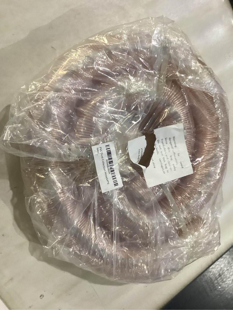 Kumfartion Flexible PU Dust Collection Hose With Stainless Steel Clamps - Clear Vacuum Hose Fittings