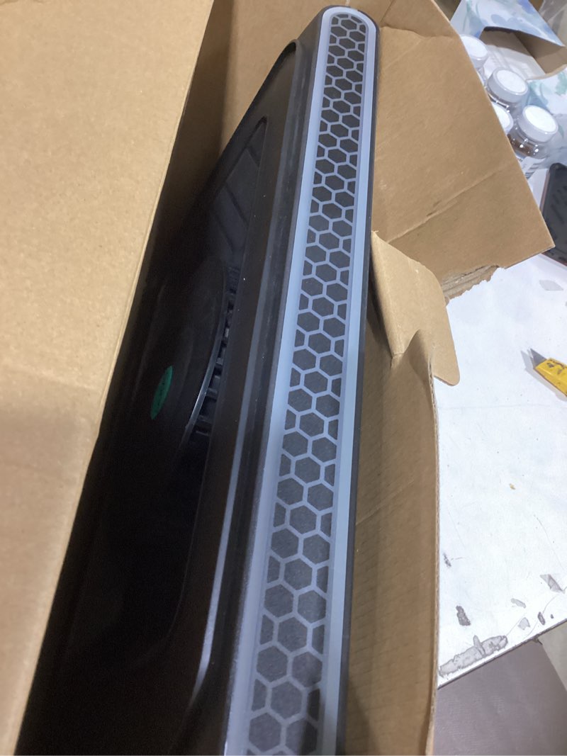 Condition photo showing Good Condition for llano v12 gaming laptop cooling pad, rgb laptop cooler, laptop cooling fan stand with 5.5 inch powerful turbofan, for 15.6-19in laptop, adjustable speed, dustproof, 3-port usb hub, black (rgb) v12 black (hub+rgb)