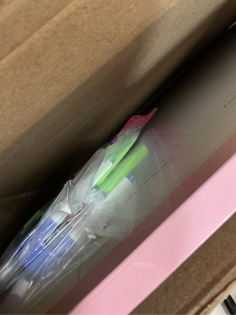 Condition photo showing New/Like New for Dry Erase Calendar Cork Board Combo, 17"x13" Calendar Whiteboard for Wall, Magnetic White Board Monthly Calendar with Pink Wood Framed, Dry Erase Board for Planner Office Kitchen Home Memo