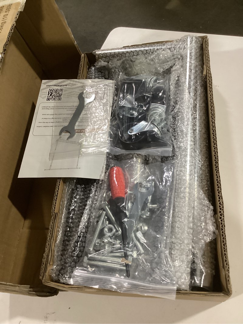 Condition photo showing Good Condition for Clothing Rack, 55.51 Inch Heavy Duty Clothes Rack Rolling Garment Rack with Wheels and Bottom Shelf, 130LB Capacity Clothes Racks for Hanging Clothes, Coats, Shirts, Sweaters, Skirts, Black Black Single