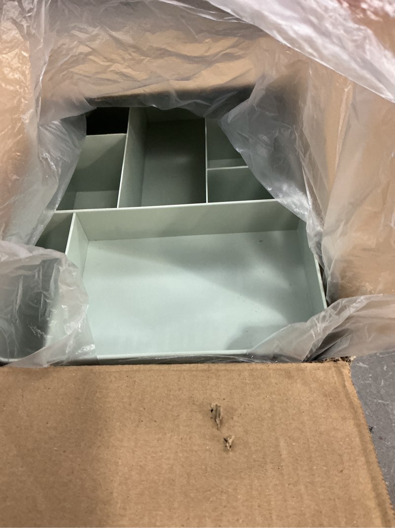 Condition photo showing Good Condition for miuopur makeup organizer with drawers, bathroom counter organizer, plastic cosmetic display case, large skincare storage for vanity countertop, ideal for bedroom dresser top and desktop large fresh green
