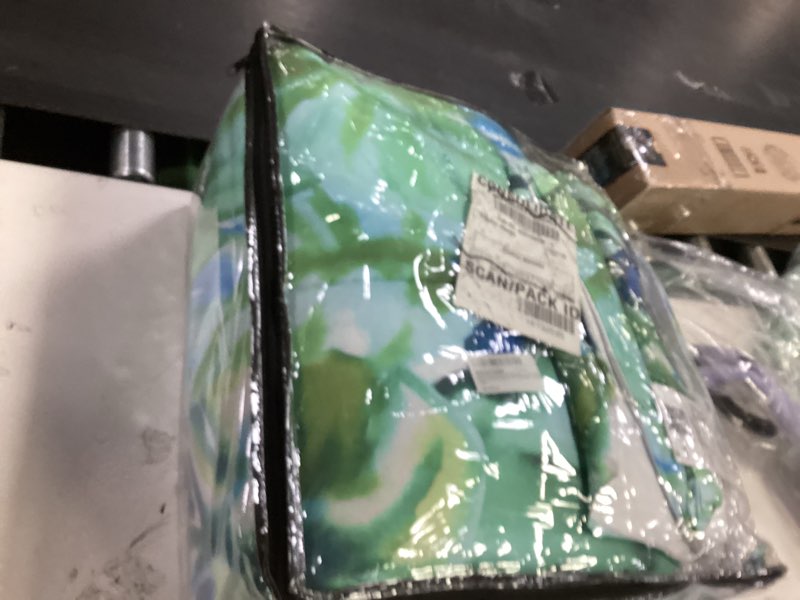 Condition photo showing New/Like New for Deny Designs Amy Sia Welcome to The Jungle Palm Green Comforter Set with Pillow Shams, Twin Twin Green