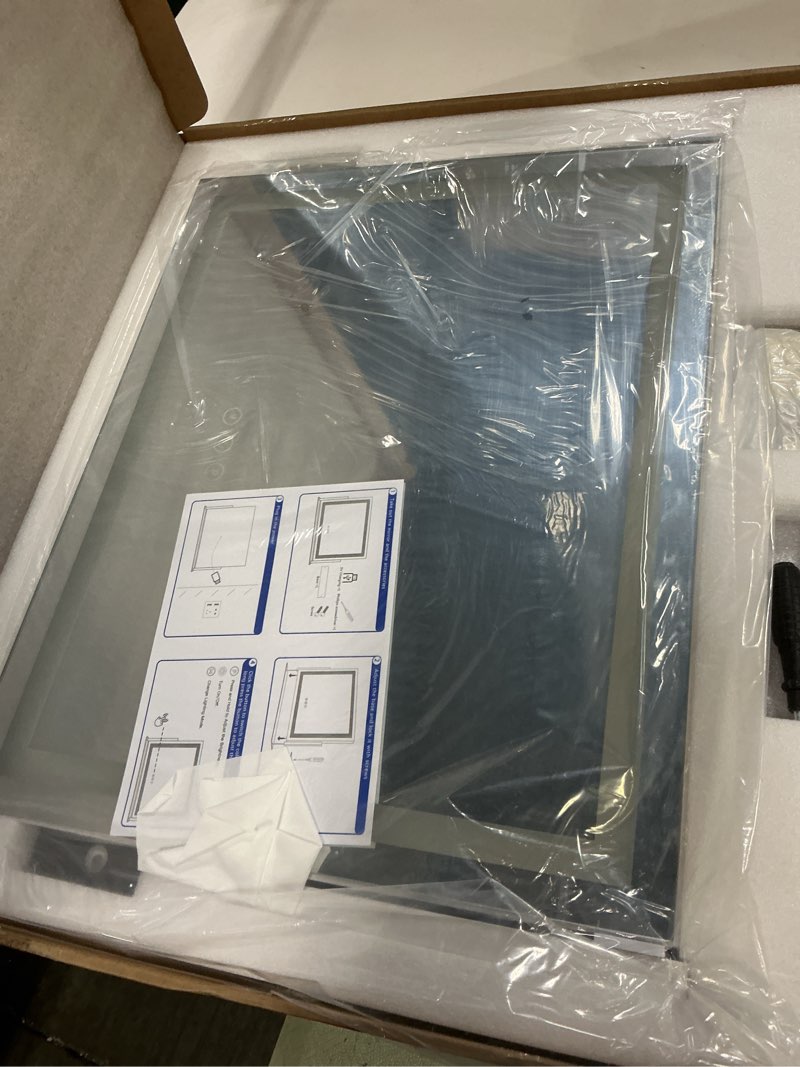 Condition photo showing Good Condition for ROLOVE Vanity Mirror with Lights 22"x18", Lighted Makeup Mirror with 10X Magnification, Smart Touch 3 Colors Dimmable, 360° Rotation, Women Gift, Dresser Mount, Bathroom (White)