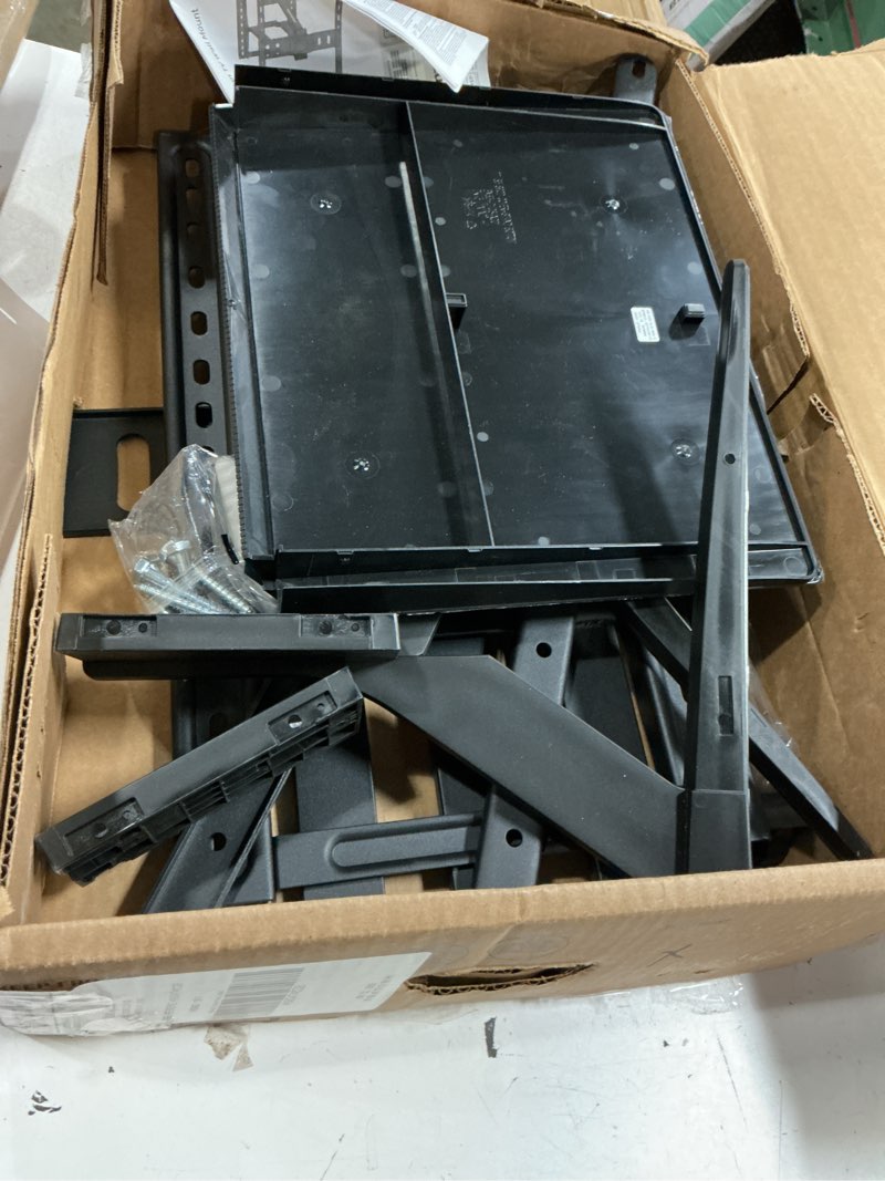 Condition photo showing As Is for montek ultra slim tv wall mount for 43-90 inch tvs | 1.1" thin low profile full motion bracket | dual swivel articulating arms with tilt | max vesa 600x400mm | holds 132lbs | fits 16"/18" studs