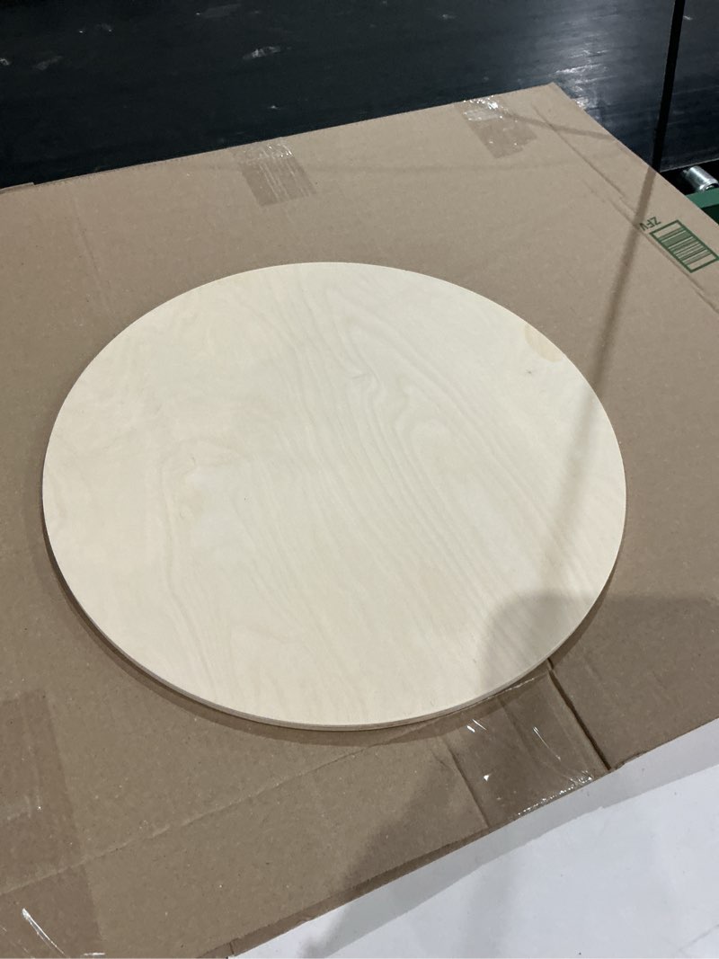 Condition photo showing Good Condition for wood circles 20 inch 1/2 inch thick, unfinished birch plaques, pack of 1 20 inch wooden circle for crafts and blank sign rounds, by woodpeckers 20 inch, 1/2 inch thick 1