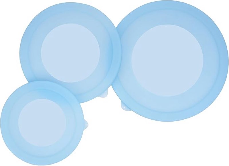 PUREKRA 3 Pack Silicone Replacement Lids for OXO 1.5-Quart, 3-Quart & 5-Quart Good Grips Stainless-Steel Mixing Bowls, See-Through Silicone Lids, Dishwasher & Microwave Safe (Bowls Are Not Included) Visit the Purekra Store