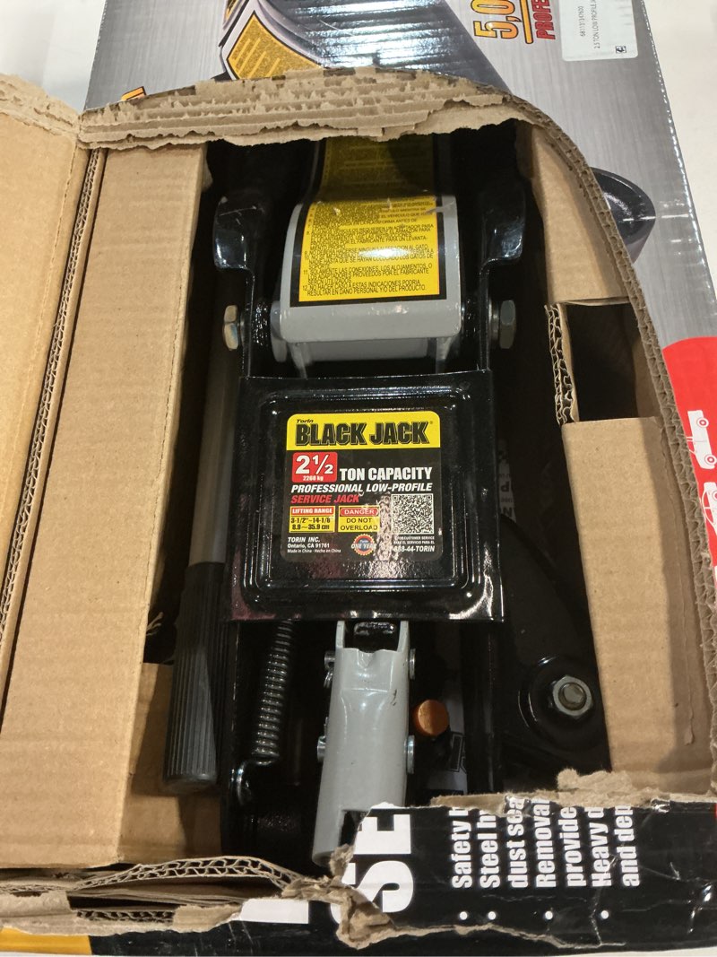 Condition photo showing Good Condition for black jack t825010w low profile floor jack black/silver with caster wheels, 2.5 ton black