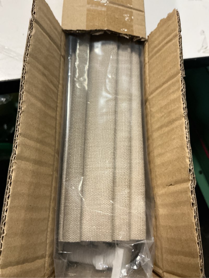 Condition photo showing Good Condition for UNISHADES 100% Blackout No Tools No Drill Cordless Roman Shades for Windows, Size 19 3/4" W × 60" H (for Windows 20" W × 60" H) Blackout - Beige Blackout - Beige 20" W × 60" H