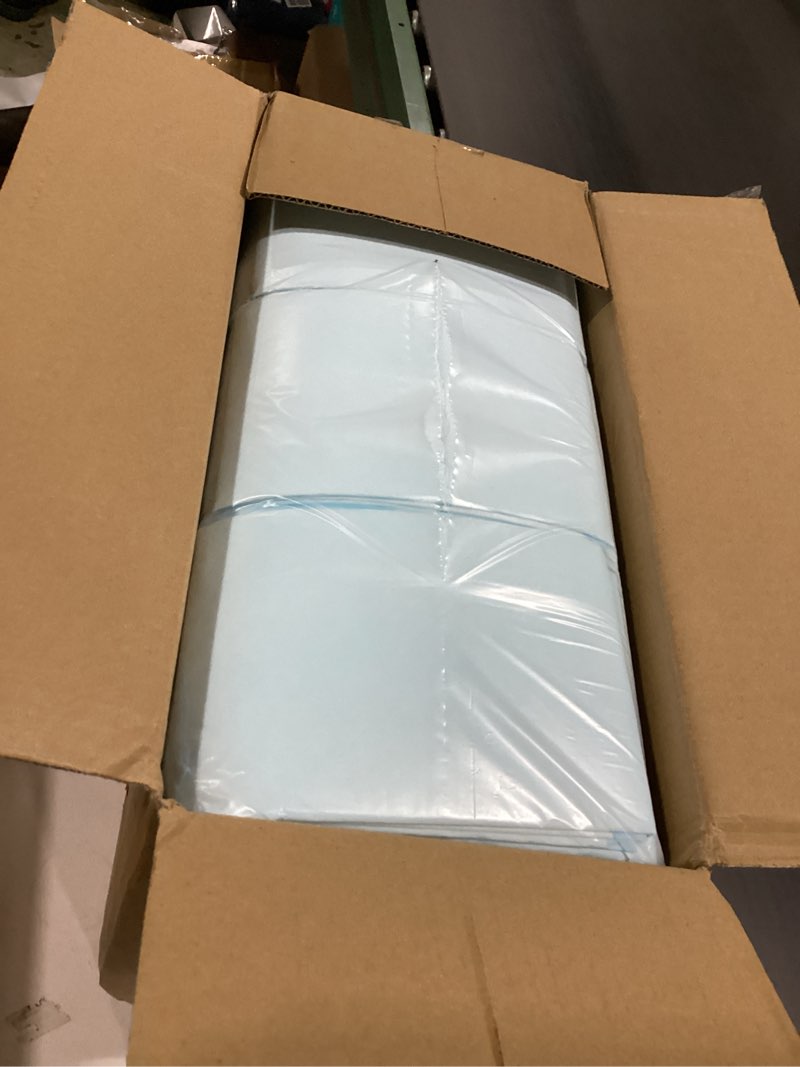 Condition photo showing New/Like New for Amazon Basics Dog and Puppy Pee Pads, 5-Layer Leak-Proof Super Absorbent, Quick-Dry Surface, Potty Training, Regular (22x22"), 150 Count, Blue & White