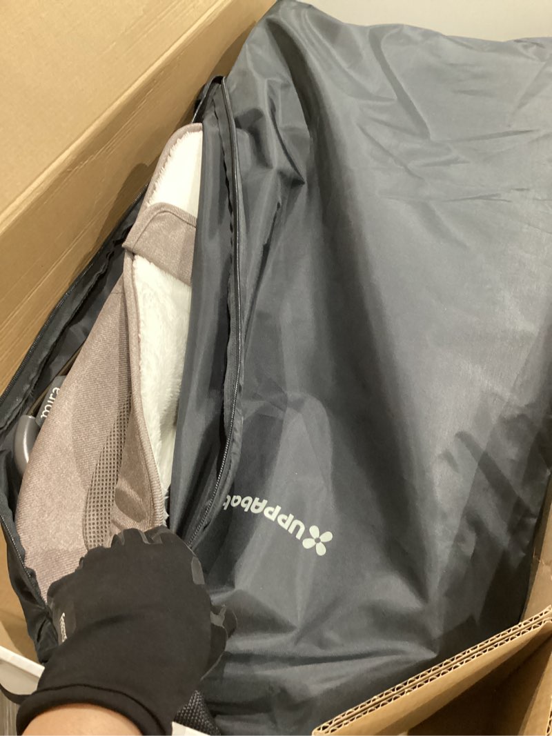 Condition photo showing Good Condition for uppababy mira bouncer/portable 2-in-1 bouncer + seat grows with your baby/greenguard® gold, jpma + fsc® certified/cozy seat liner + storage bag included/wells (taupe mélange/black chrome/walnut wood)