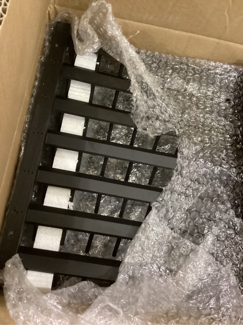 Condition photo showing Good Condition for Braiding Hair Rack with 196 Pegs, Hair Extension Holder with 4 Tiers Storage Cart, Classical Black Braiding Rack Stand for Hair Braider, Sturdy Hair Rack for Salon, Home, Braiding School