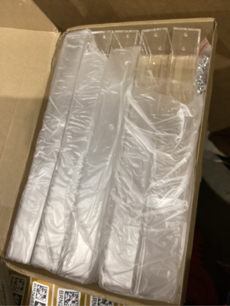 Condition photo showing New/Like New for upsimples 6 Pack Acrylic Shelves for Wall Storage, 15" x 4“ Floating Bookshelves for Kids, Display Shelf Organizer for Bathroom, Bedroom, Living Room, Kitchen, Room Decor, Clear 6 15x4"