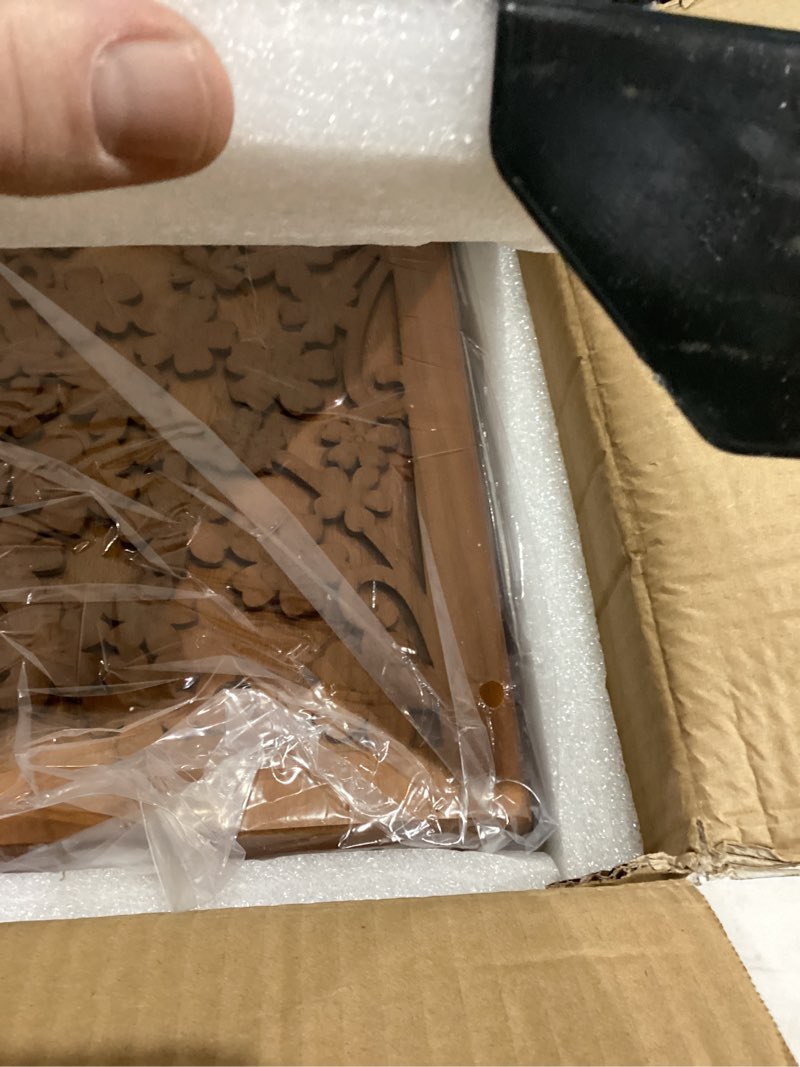 Condition photo showing New/Like New for Changsuo Wooden Jewelry Box for Women, Organizer Box of Solild Wood with Lock and Key for Jewelries, Watches, Necklace, Ring, Lockable Storage Case (Cherry)