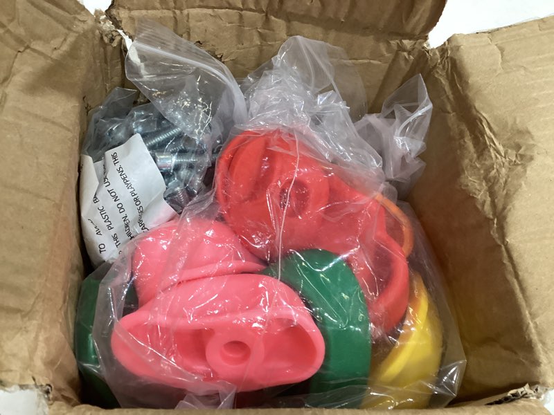 Condition photo showing New/Like New for 32 pcs rock climbing wall for kids,rock wall climbing holds,adults climbing wall grip kits holds up to 230 lbs for outdoor indoor home playground climbing wall holds 32 pcs-multicolor