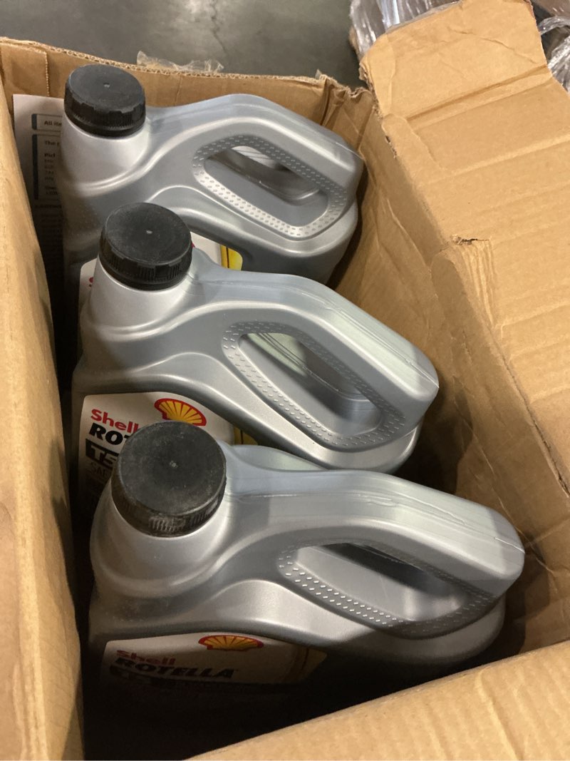 Condition photo showing New/Like New for Shell Rotella T5 Synthetic Blend 10W-30 Motor Oil, 1 Gallon (3 Pack)