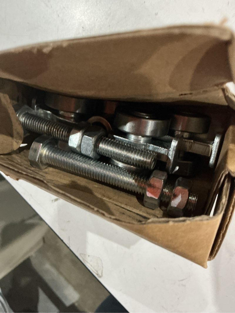 Condition photo showing Good Condition for 4 wheel rolley assembly? silent rollers wheel for 1-5/8" wide and all 1-5/8" or taller rail hanging track, track roller used for barn or shed sliding doors?2 pack?