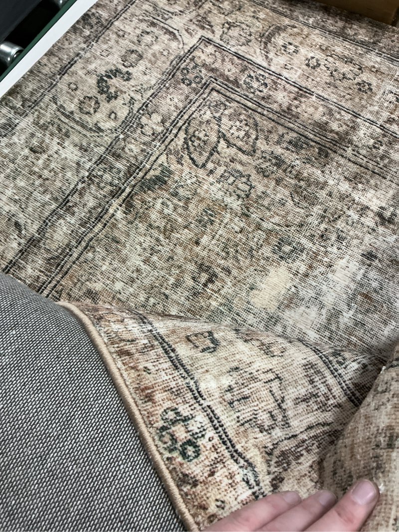 Condition photo showing Good Condition for loloi margot collection mat-01 antique/sage 5'-0" x 7'-6" area rug feat. cloudpile, no-shed easy clean large patterned area rug for living room, bedroom, dining area antique / sage 5' x 7'6" (rectangular)