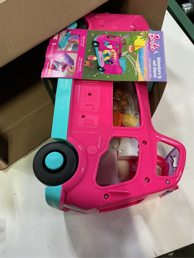 Condition photo showing Good Condition for Fisher-Price Little People Toddler Toy Barbie Dreamcamper RV Playset with Music Lights & Figures for Pretend Play Kids Ages 18+ Months