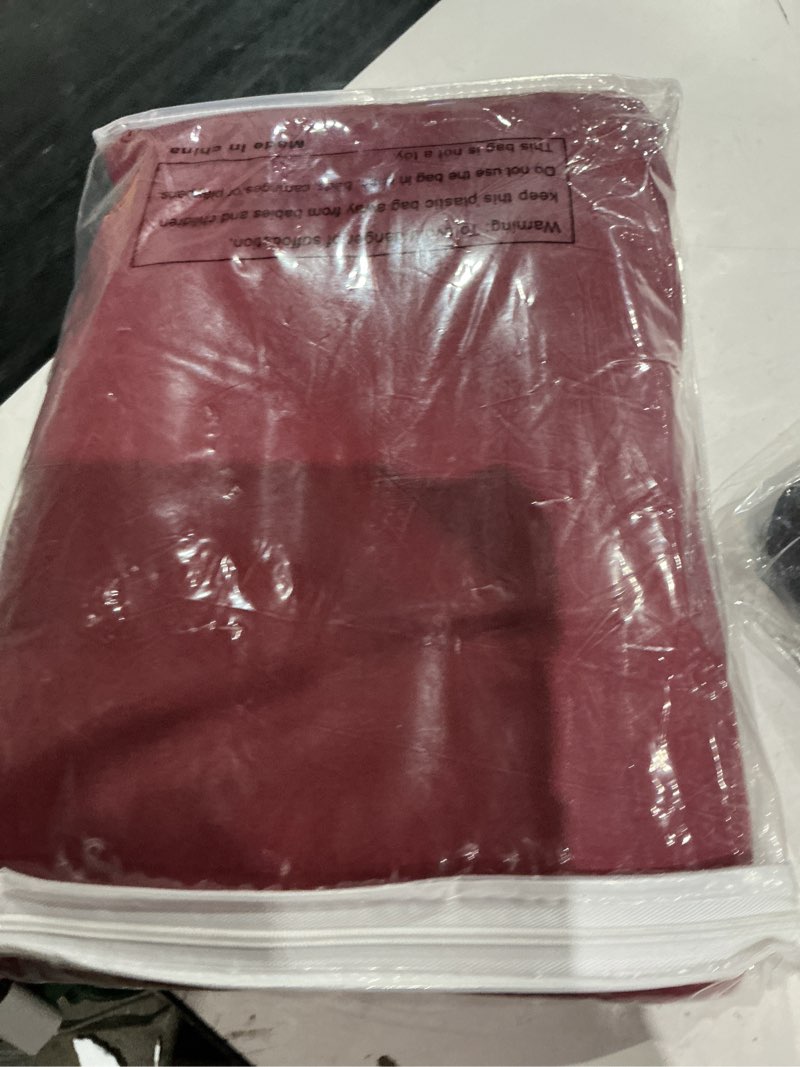 Condition photo showing Good Condition for yakamok 100% blackout curtains for bedroom 2 panels - completely blackout window drapes thermal insulate window panels with black backing for living room, grommet top (42 by 84 inches, burgundy red) 42"w x 84"l (pack of 2) burgundy red