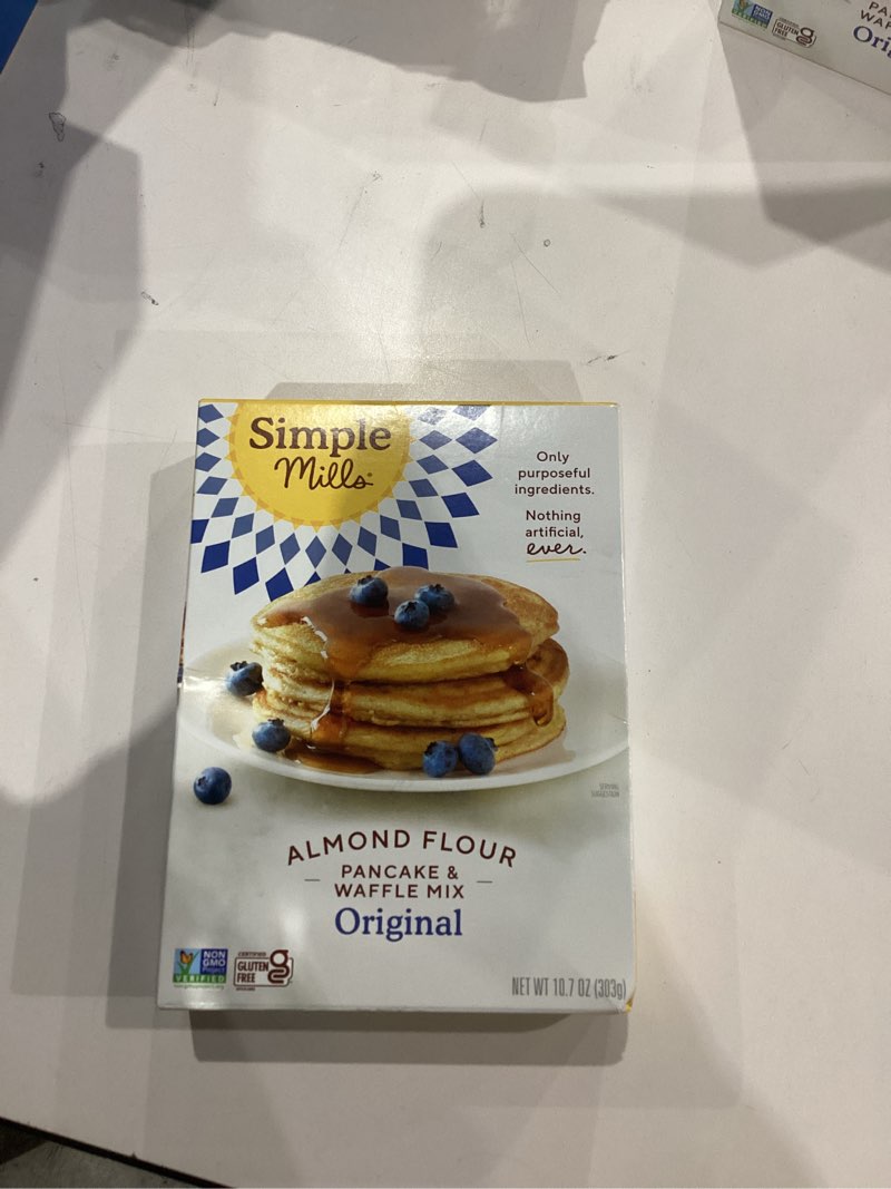 Condition photo showing New/Like New for Simple Mills Almond Flour Pancake Mix & Waffle Mix, Gluten Free, Made with whole foods, (Packaging May Vary), 10.7 Ounce (Pack of 1) Almond Flour Original 10.7 Ounce (Pack of 1)